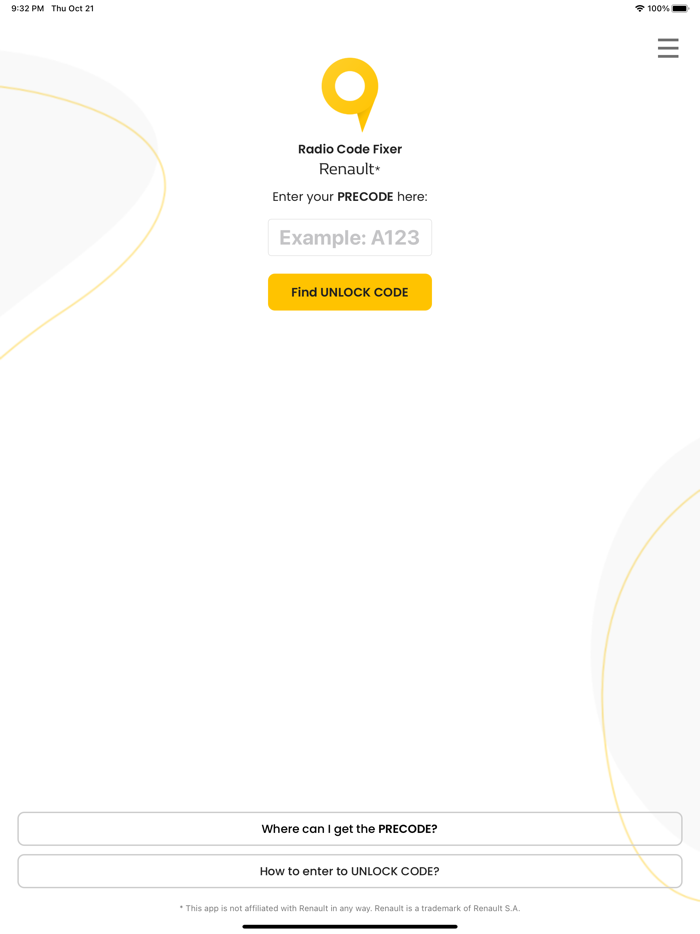 Radio Code Fixer For Renault
