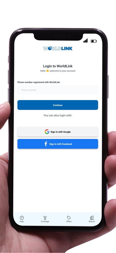 myWorldLink - myworldlink-app-login-screen