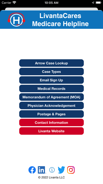 LivantaCares Medicare Helpline Screenshot