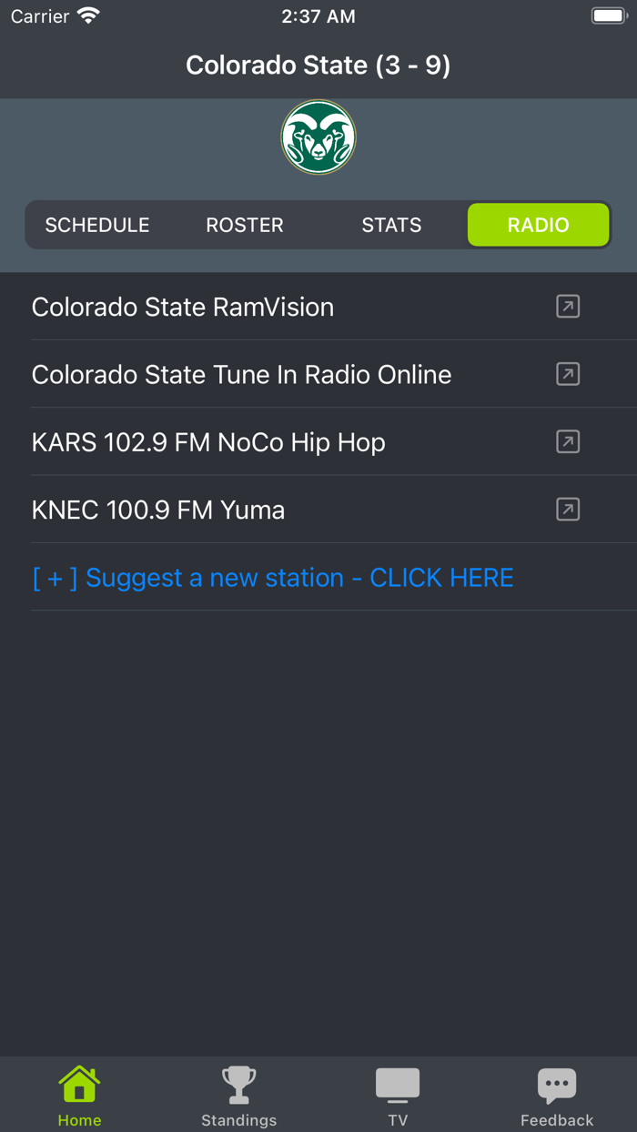 Colorado State Football App