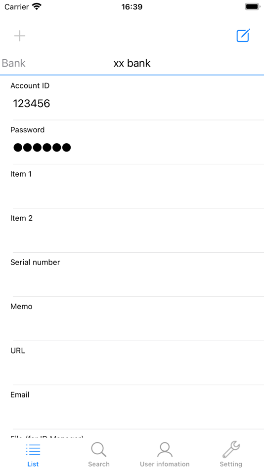 #3. PManager(Password management) (iOS) بواسطة: Kouji Higashino