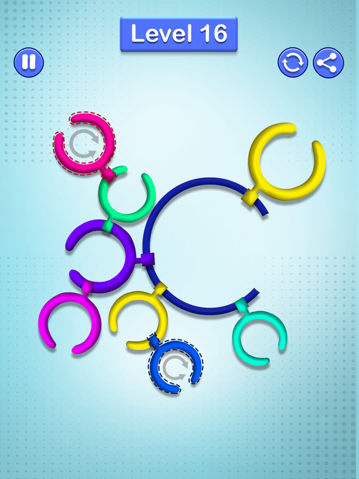 Rotate Rings Lock Sorting Game