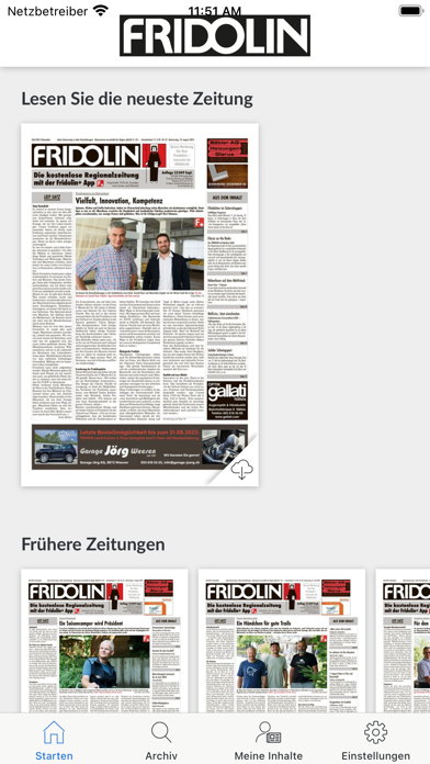 Screenshot #1 pour Fridolin News
