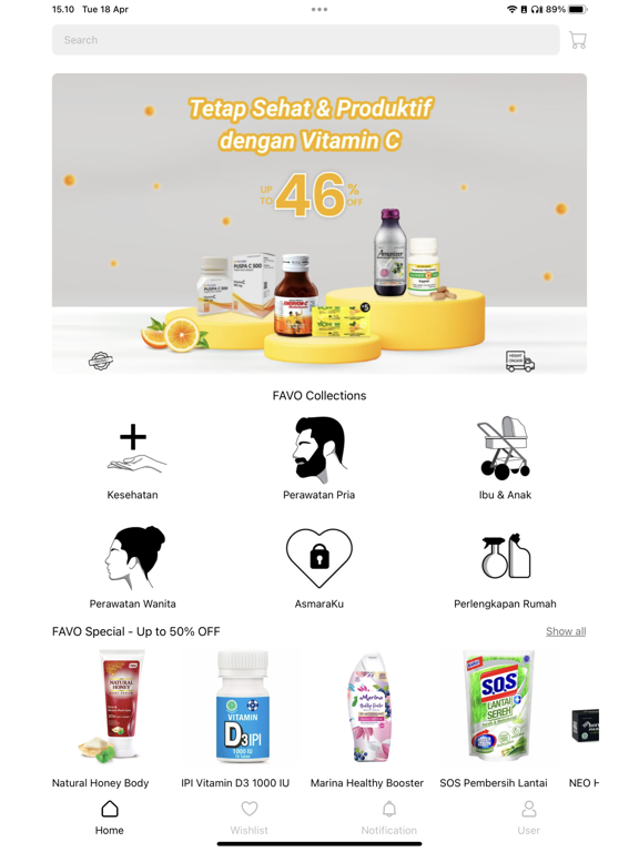 FAVO - Health & Wellness Store iPad screenshot 4 - Shopping app