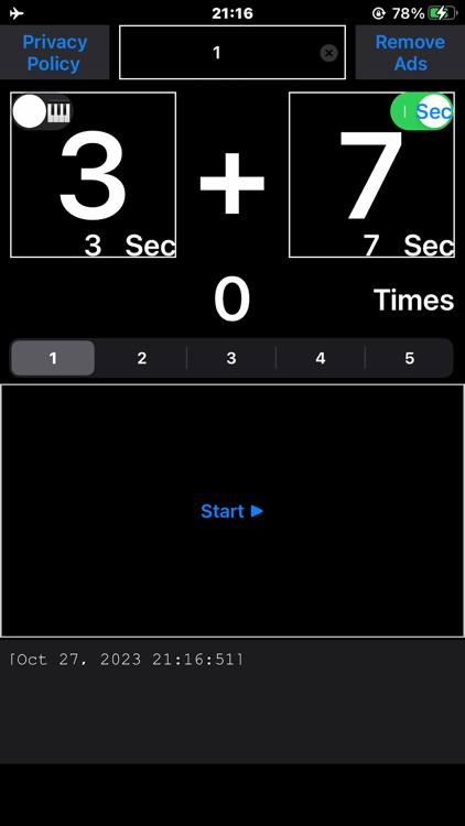 Interval Timer Sec+Sec