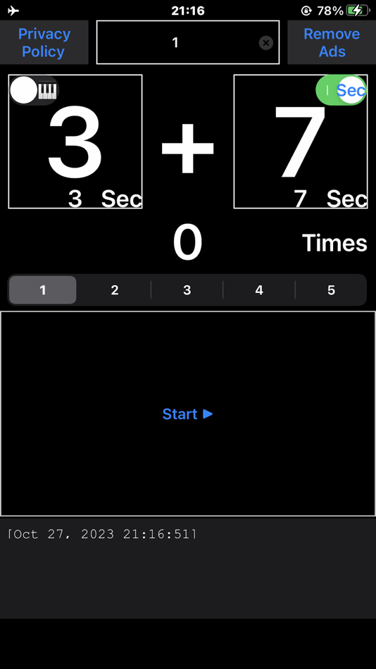 Interval Timer Sec+Sec - 20231026 - (iOS)