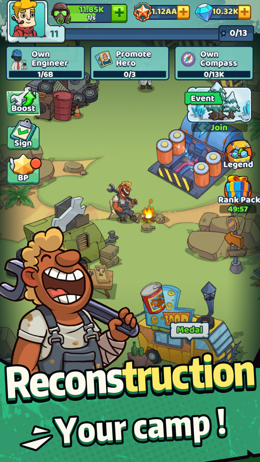 #2. SurvivalAdventure:Idle Clicker (iOS) 由: RONGYUE GAMES