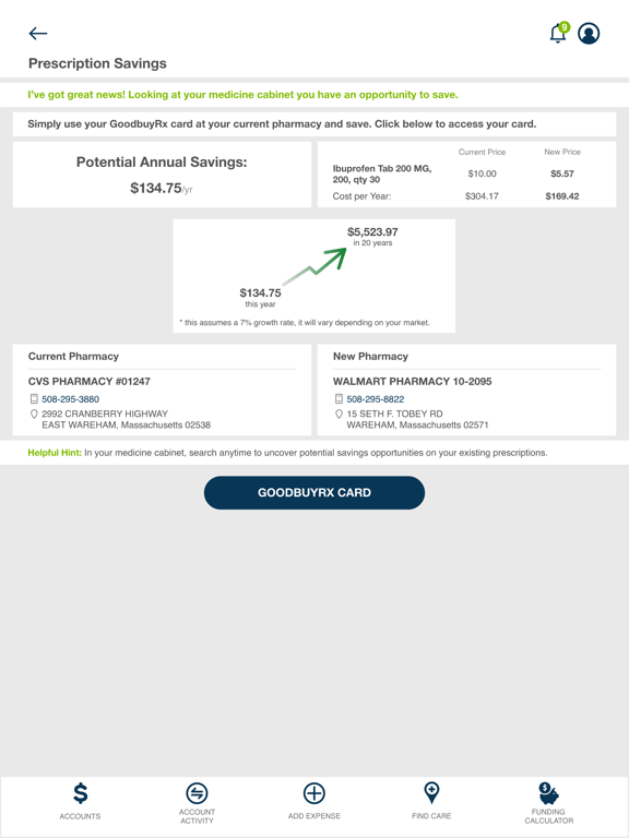 NueAccount Mobile iPad screenshot 2 - Health & Fitness app