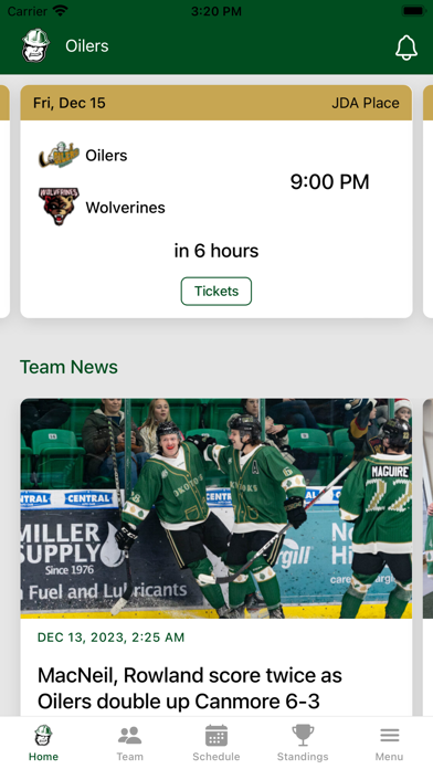 Okotoks Oilers Screenshot