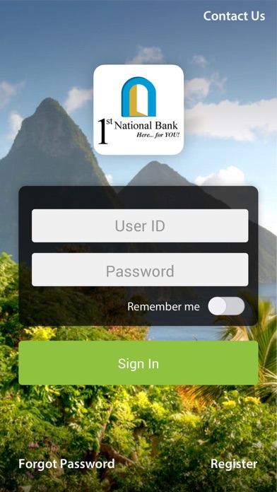 1st National Bank Screenshot