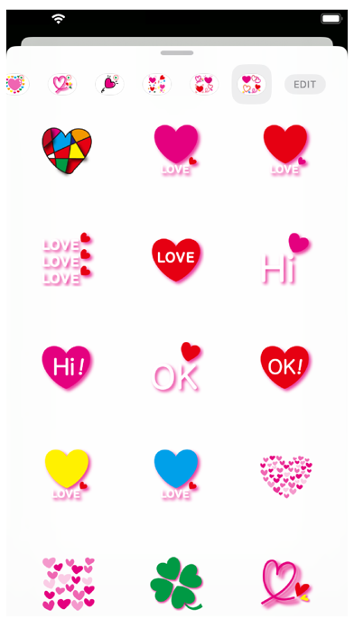 Hearts 3 Stickers Screenshot
