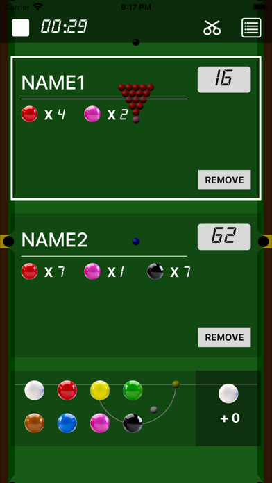 SnookerScore+ Screenshot