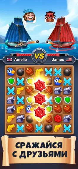 Game screenshot Pirates & Puzzles - PVP League mod apk