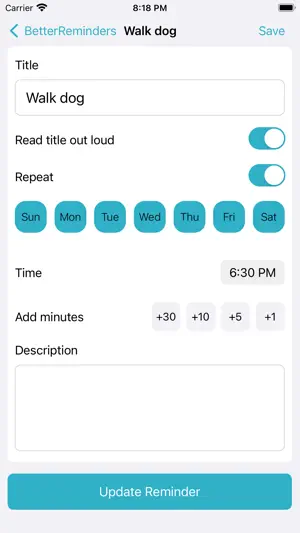 BetterReminders screenshot 2
