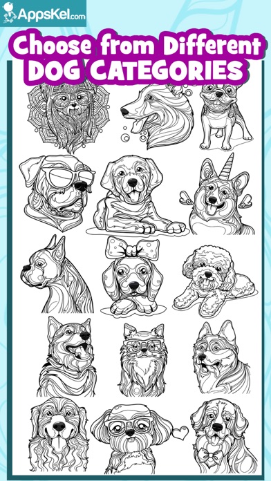 Dog Colouring Book for Adults Screenshot