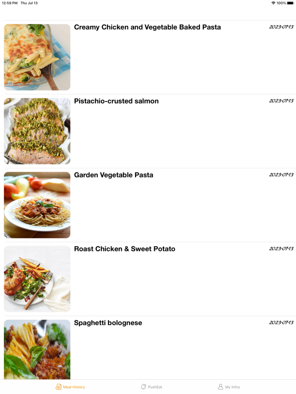 Screenshot #5 pour PushEat! Lite, Meal Plannner