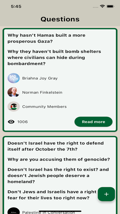 AskPalestine Screenshot