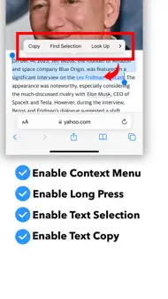 Enable Context Menu for Safari iphone bilder 0
