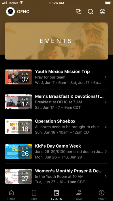Our Finest Hour Church Screenshot
