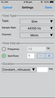 tonegen audio tone generator iphone bildschirmfoto 3