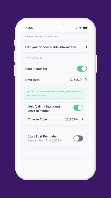 MyDay – Galafold® (migalastat) screenshot-3