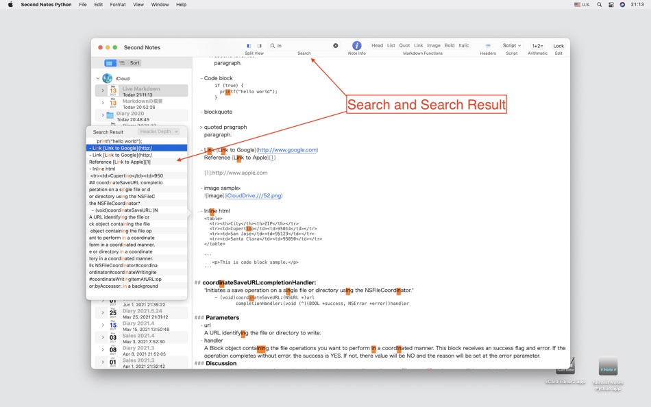#3. Second Notes (macOS) By: Goldbug Software