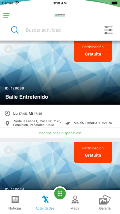 Corporación Deportes Peñalolen Screenshot
