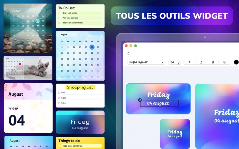 Screenshot #1 pour Widget de Bureau Numérique