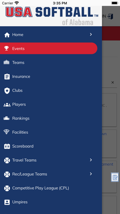 USA Softball of Alabama Screenshot