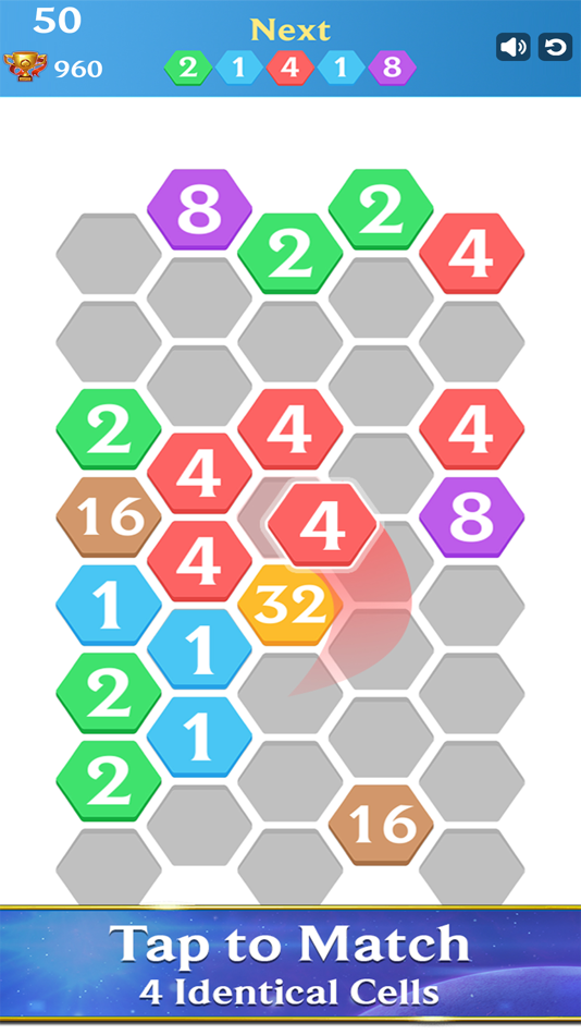 #1. Hexa! Cell Connect (iOS) 由: Vu Xuan Chung