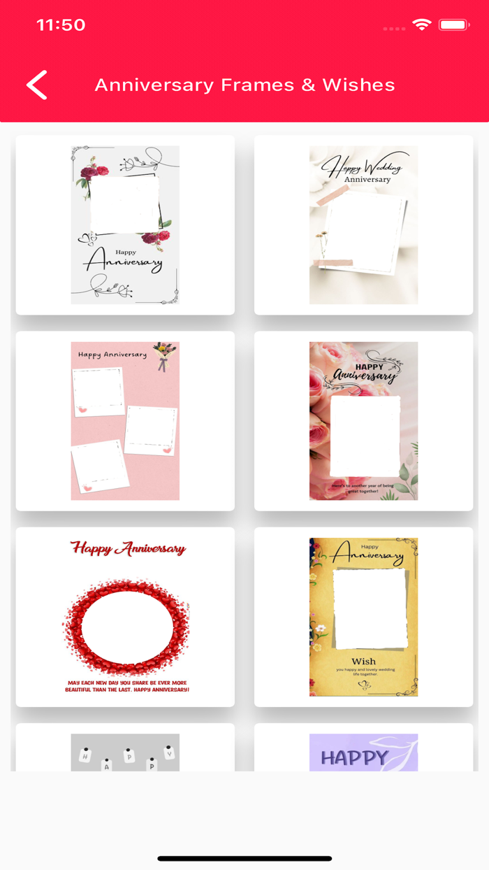 Anniversary Frames and Wishes