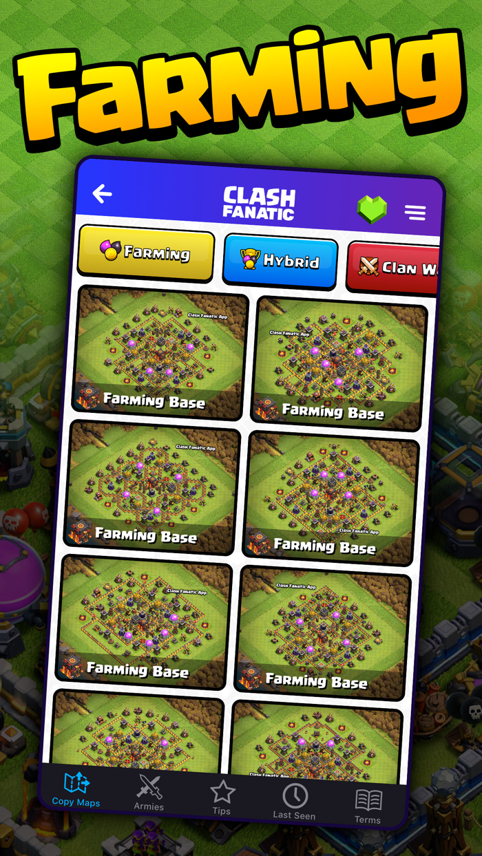 CoC Fanatic Copy Maps and Base