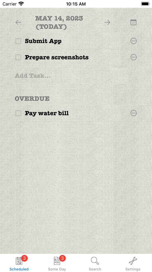 #3. Daily Tasks (To Dos) (iOS) Av: Aashish Patil