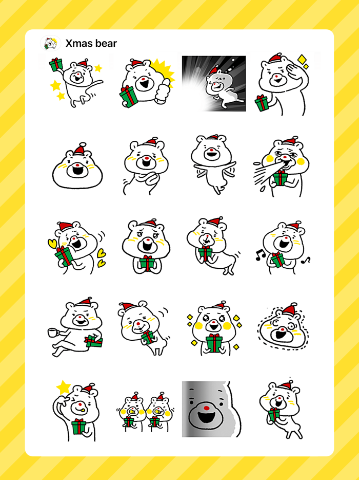 Xmas-bear stickers
