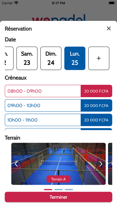 WePadel, Abidjan Screenshot