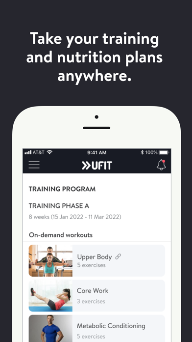UFIT Coaching Screenshot