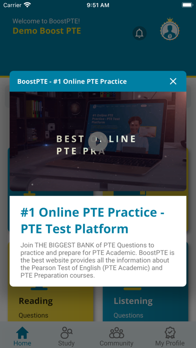 BoostPTE - PTE Practice App Screenshot
