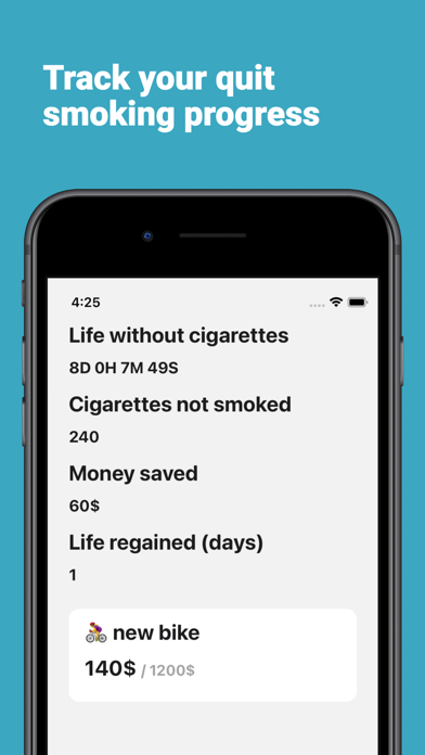 Smoke free. Quit smoking app Screenshot