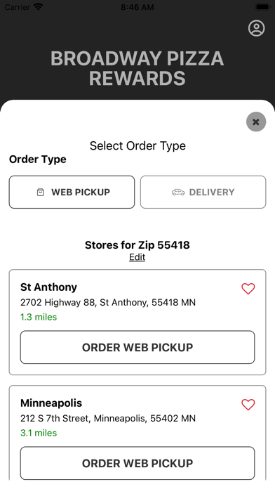 Broadway Pizza Restaurants Screenshot