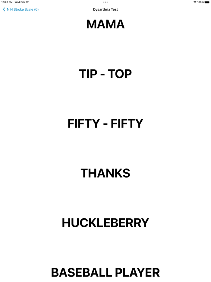 NIH Stroke Scale Calculator
