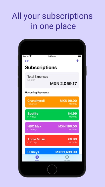 Subscrible - Payments Tracker
