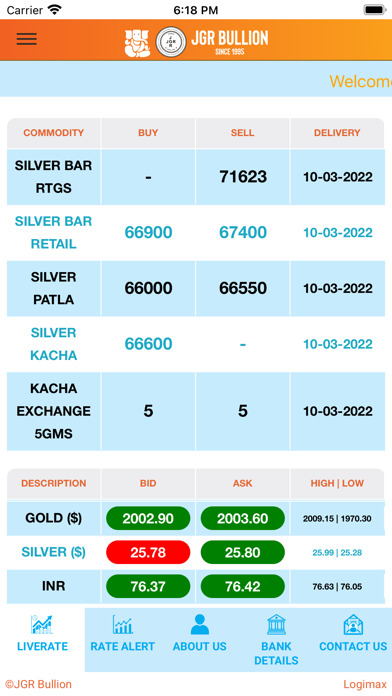 JGR Bullion Chennai Screenshot
