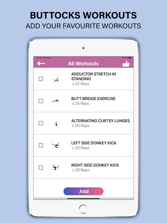 Buttocks : Butt Legs Workout iPad screenshot 7 - Health & Fitness app
