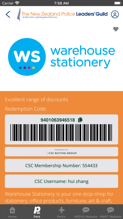 NZPLG Member Benefits Screenshot