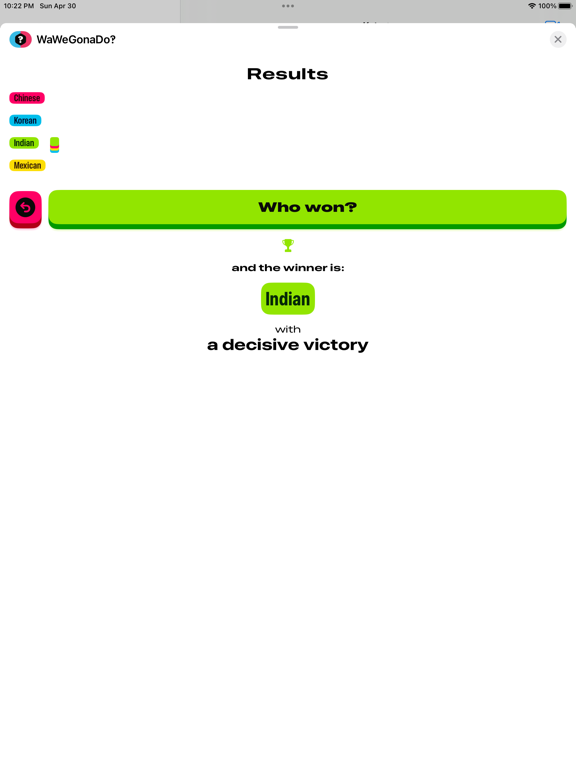 WaWeGonaDo‽ iPad screenshot