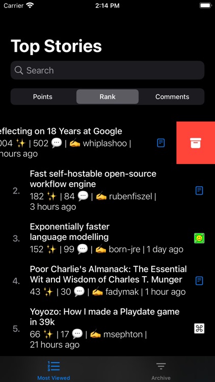 Native Reader for Hacker News