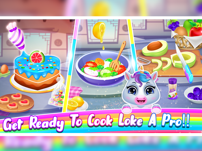 Cute Chef Unicorn Cook Recipes