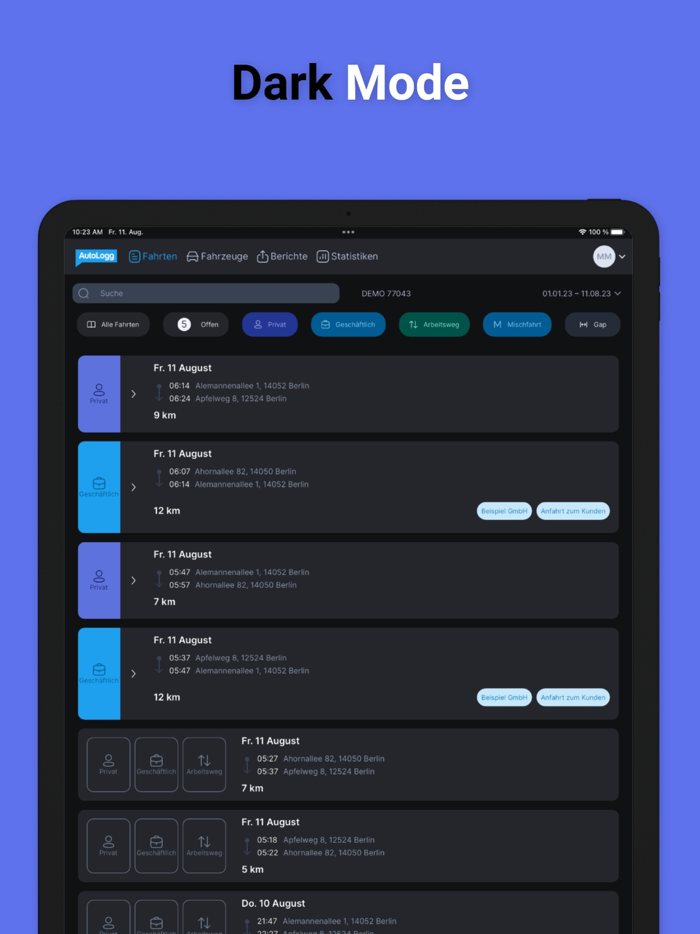 AutoLogg Fahrtenbuch 2.0