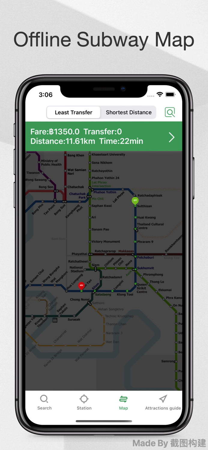 Bangkok Metro Navigation Map