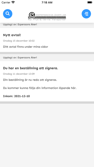 Screenshot #1 pour Esperssons Åkeri